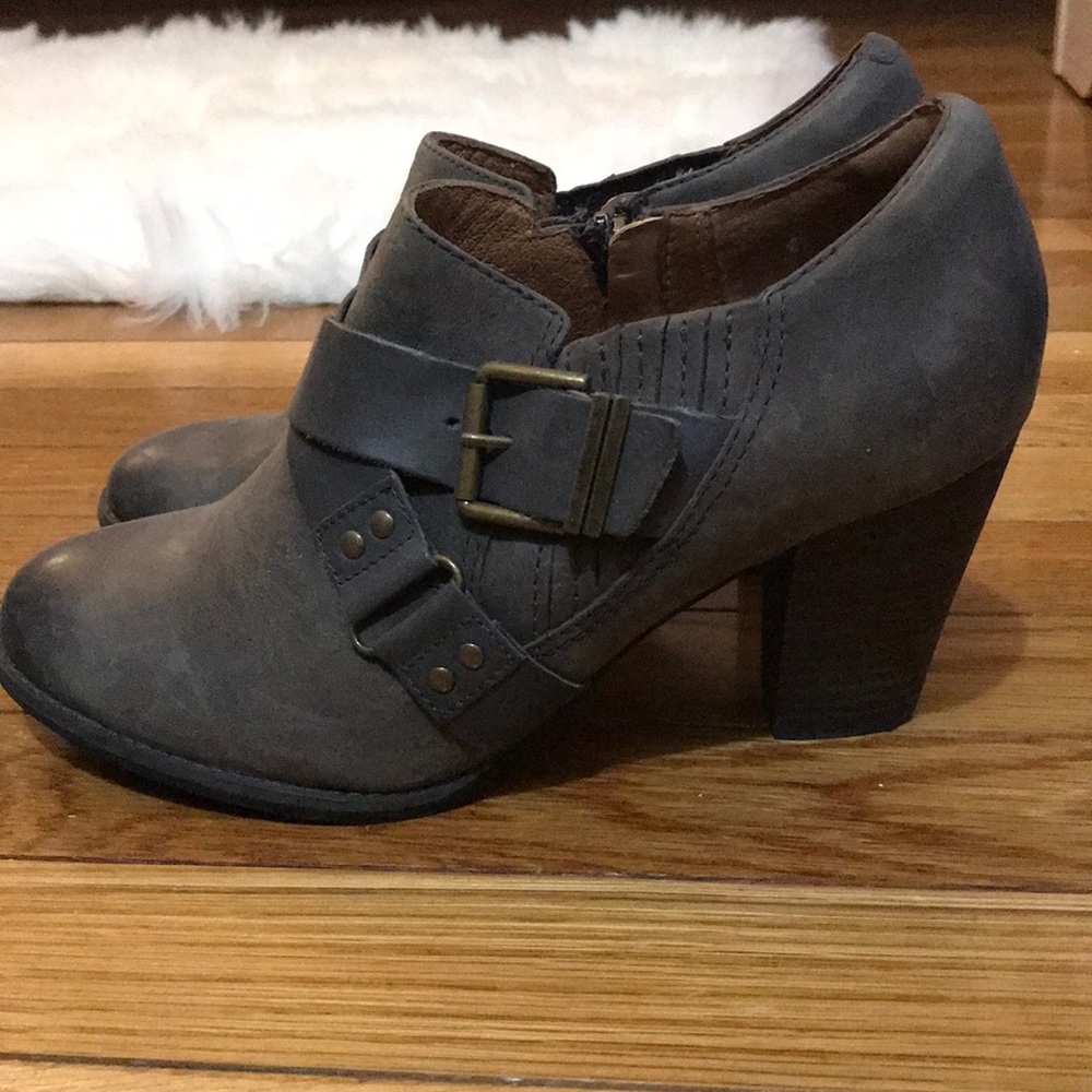 Charcoal Clarks Booties